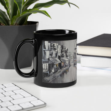 Nightlife Black Glossy Mug
