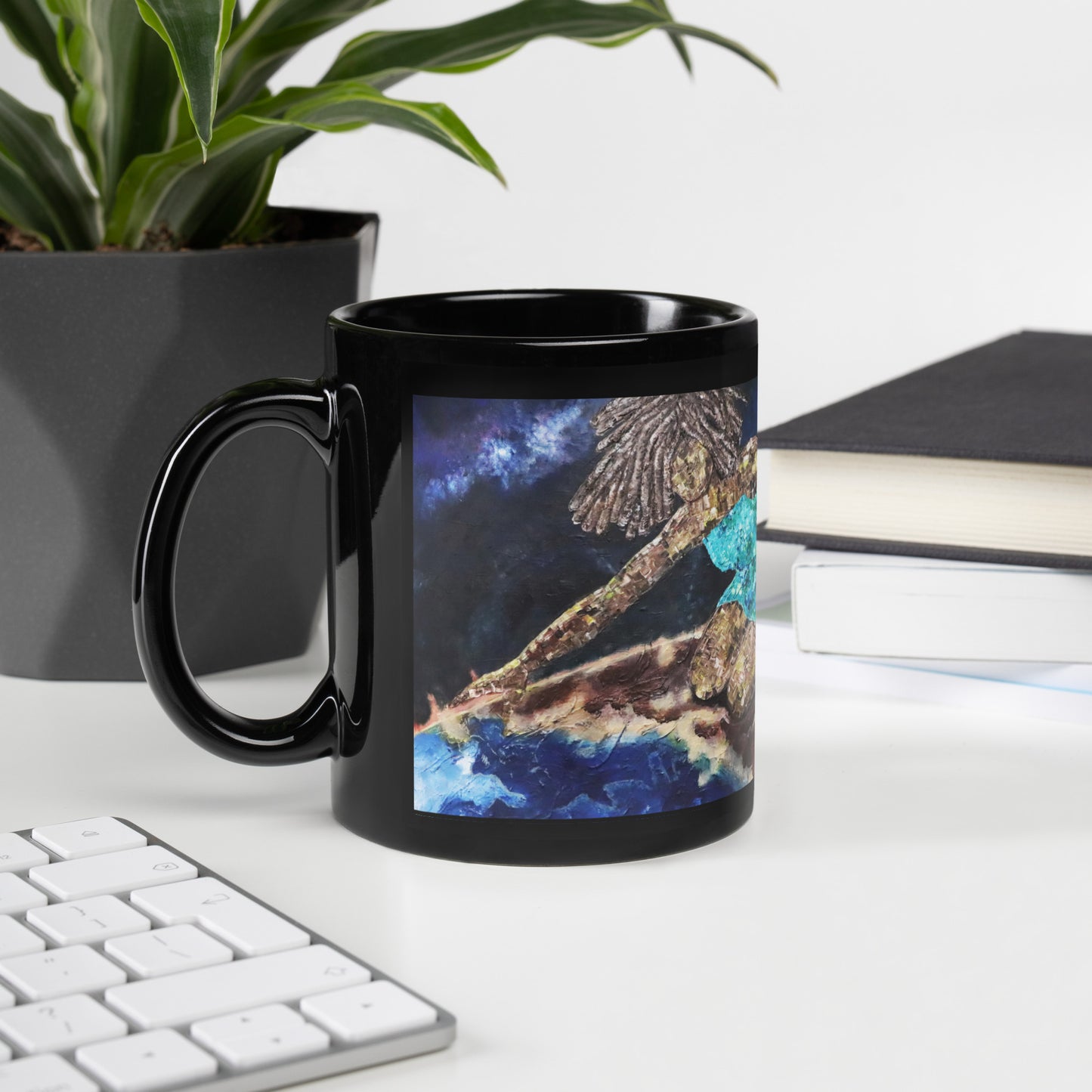 She Black Glossy Mug