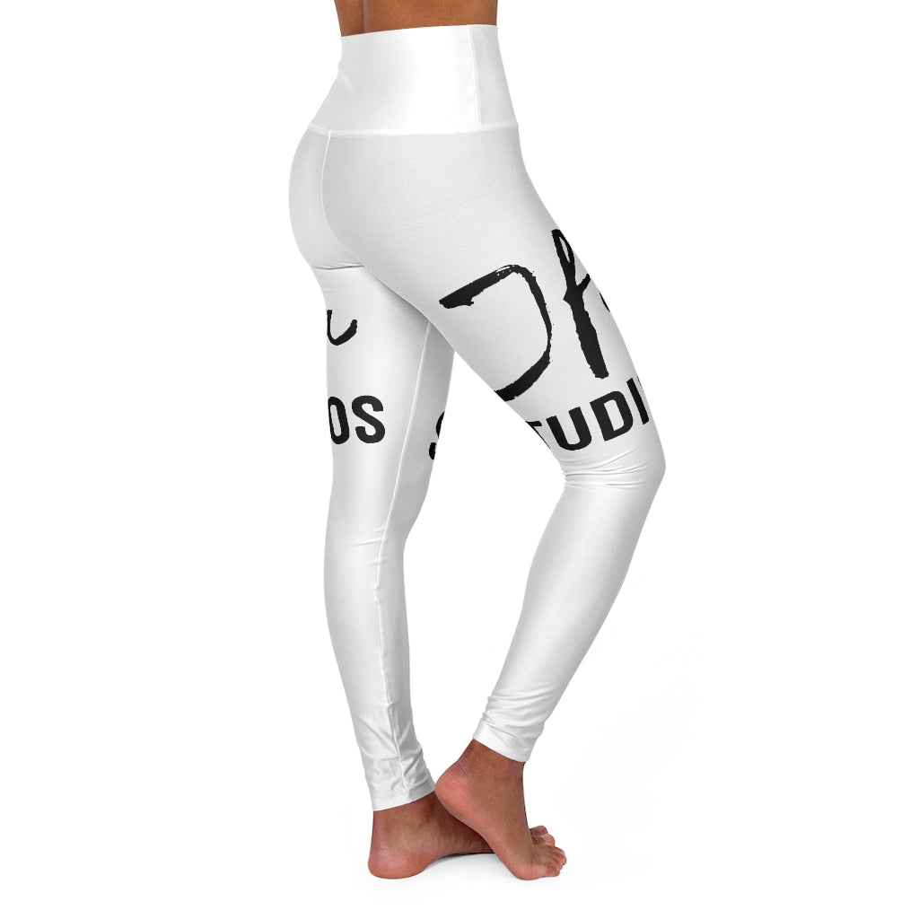 JFA High Waisted Yoga Leggings Black Letters