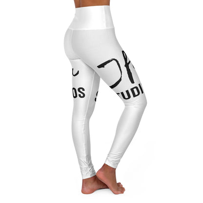 JFA High Waisted Yoga Leggings Black Letters