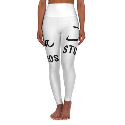 JFA High Waisted Yoga Leggings Black Letters